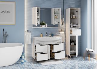 Пенал напольный Onika Веронэлла 403563 35см белый